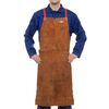 Lava Brown™ split cowleather welding bib apron,  91 cm (36”) long and 60 cm wide type 44-7136
